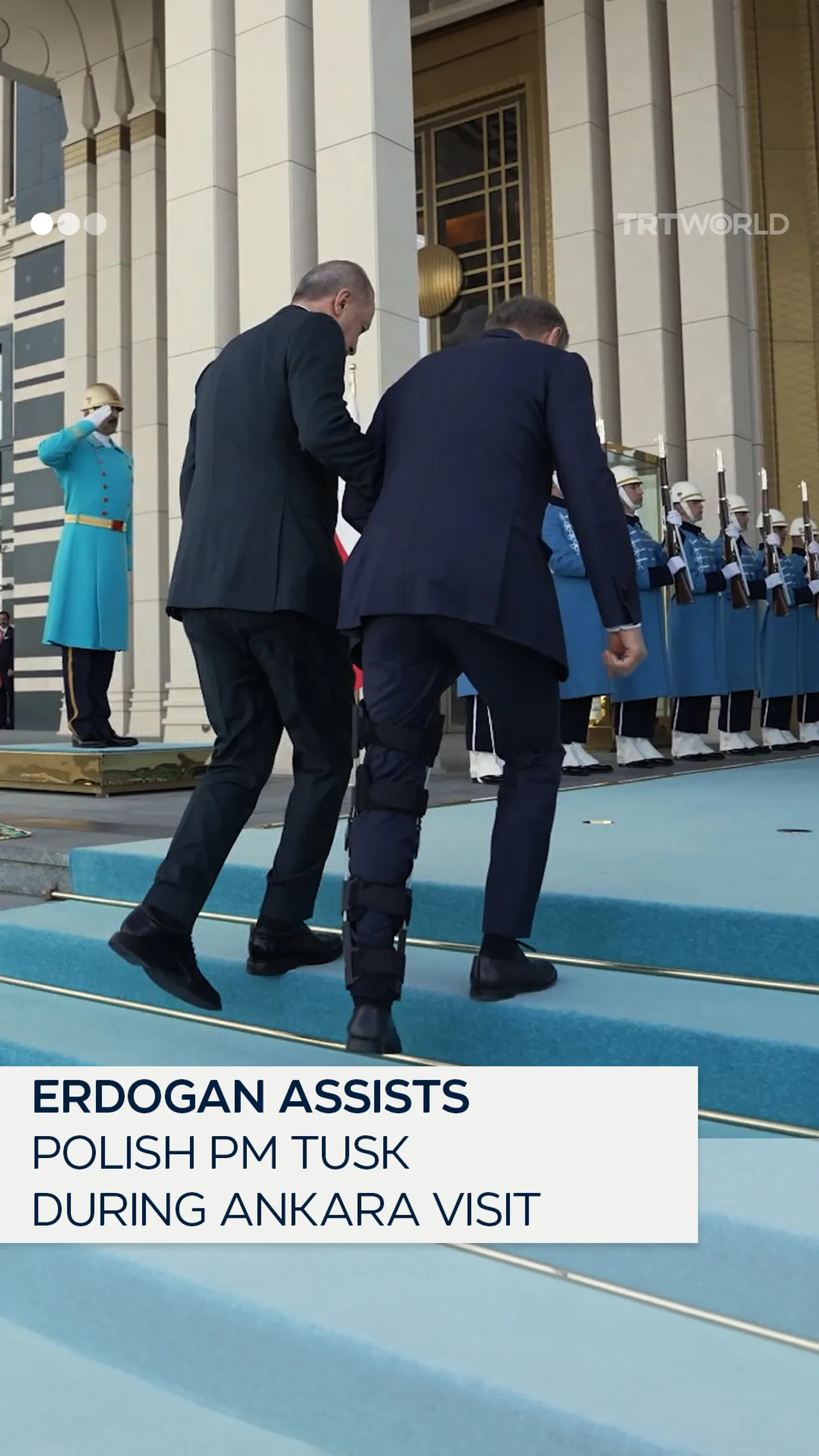 Erdogan assists injured Polish PM